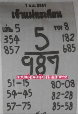 หวยเจ้าแม่ตะเคียน1/9/61