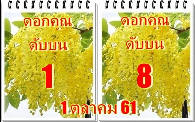 หวยดอกคูณ1/10/61