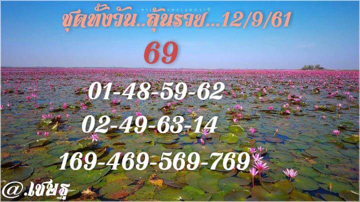 รวมชุดหวยหุ้นเด็ดๆ12/9/61 6