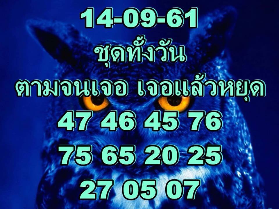 รวมชุดหวยหุ้นแม่นๆ14/9/61 12