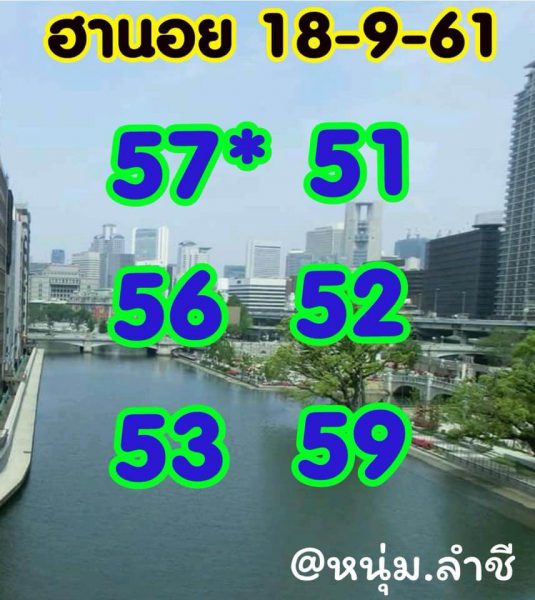  หวยฮานอยวันนี้ออกตัวไหน18/9/61