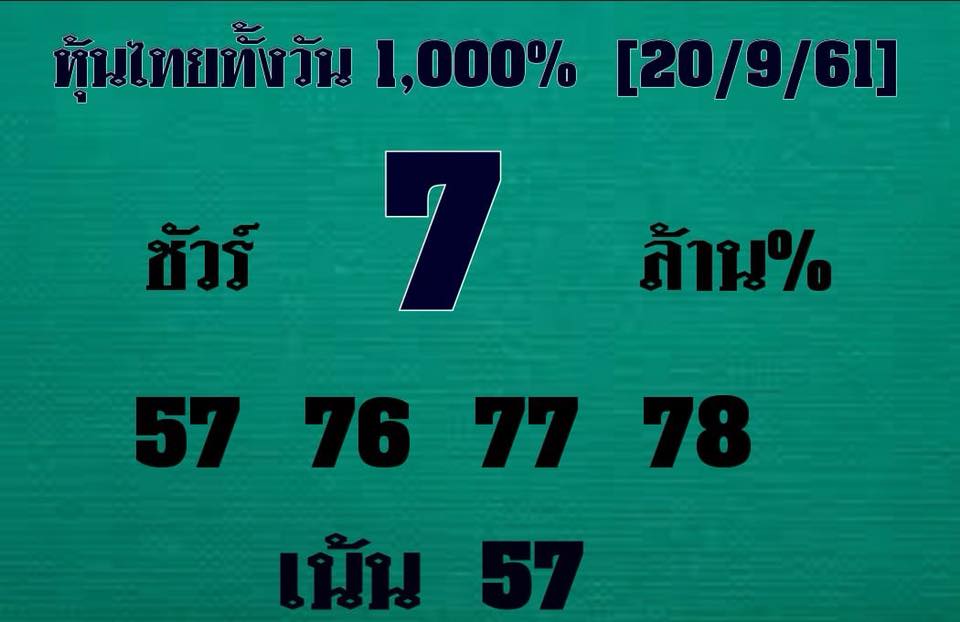 รวมชุดหวยหุ้นเด็ดๆ20/9/61 5