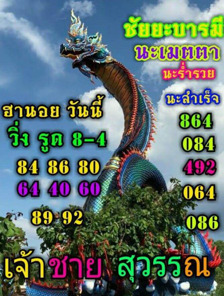 หวยฮานอยย้อนหลัง24/9/61