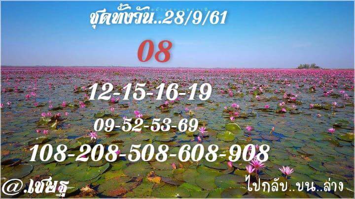 รวมชุดหวยหุ้นแม่นๆ28/9/61 9