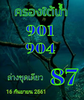 หวยเด็ดครองใต้น้ำ16/9/61