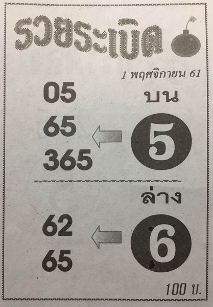 หวยรวยระเบิด1/11/61