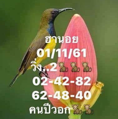 แจก สูตร หวย ฮานอย 1/11/61