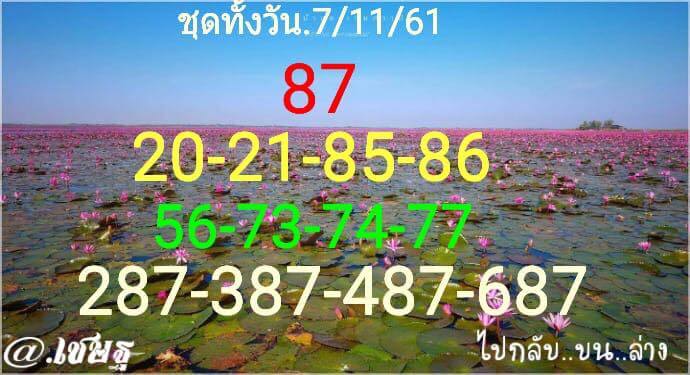 หวยหุ้นชุดทั้งวัน7/11/61 2