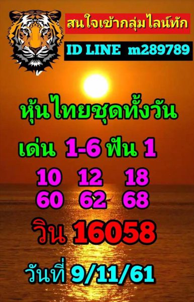 หวยหุ้นแม่น9/11/61 6