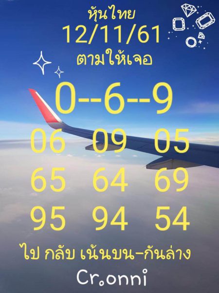 หวยหุ้นชุดทั้งวัน12/11/61 10