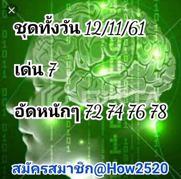 หวยหุ้นชุดทั้งวัน12/11/61 9