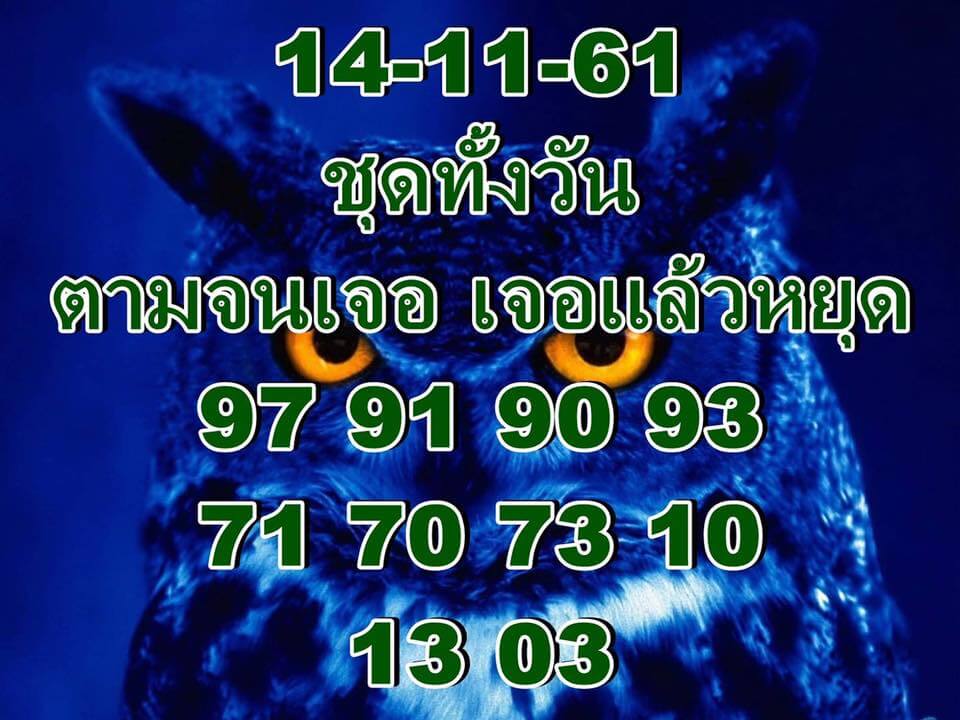 หวยหุ้นแม่นทุกรอบ14/11/61 3