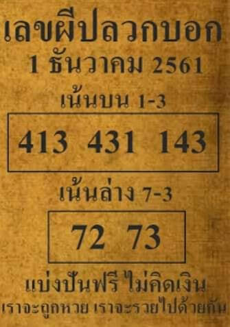 เลขผีปลวกบอก1/12/61