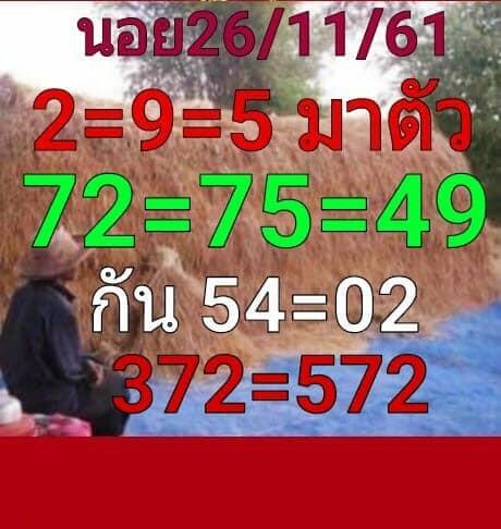 ผลหวยฮานอยย้อนหลัง 26/11/61