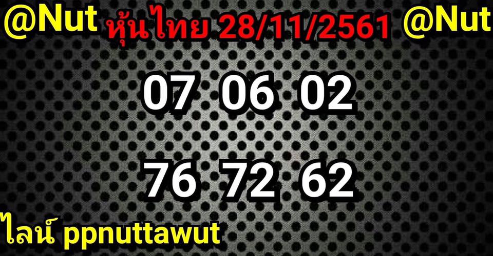 หวยหุ้นแม่นทุกรอบฟรี28/11/61