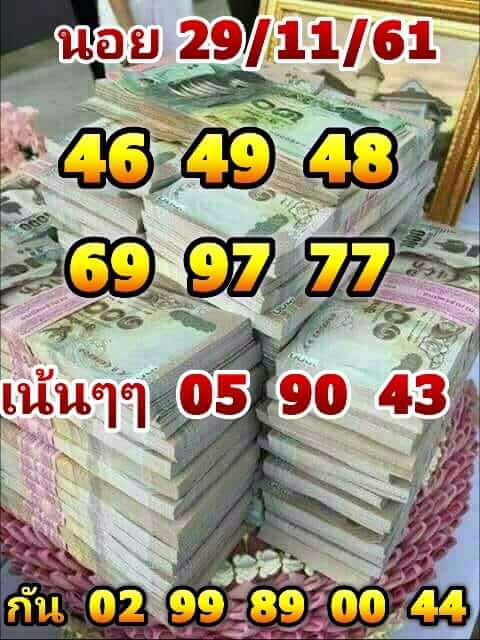 หวยฮานอยเด็ดๆ 29/11/61