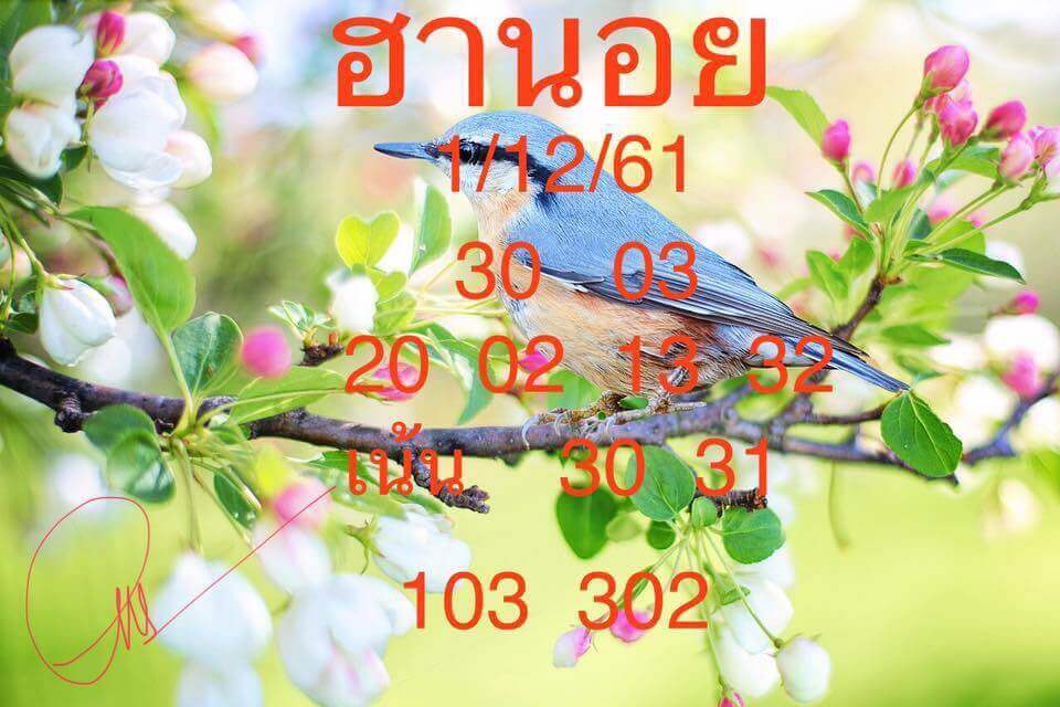 สูตรหวยฮานอยแม่นๆวันนี้ 1/12/61