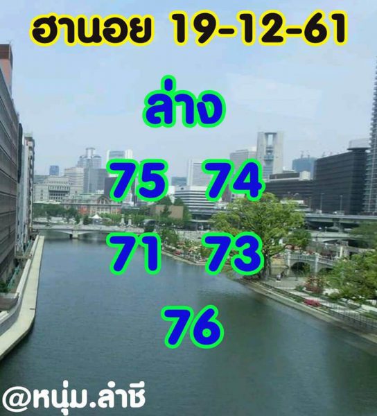 ถ่ายทอดสดหวยฮานอยวันนี้ 19/12/61 