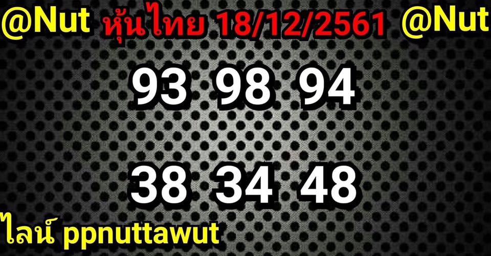 หุ้นไทยตัวเดียวแม่นๆ18/12/61