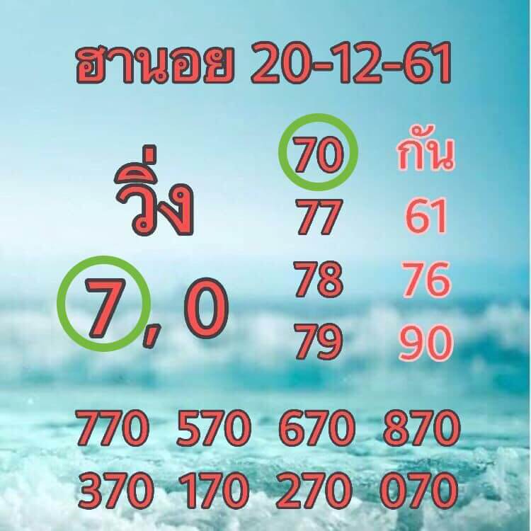 เลขเด็ดงวดนี้ ม้าสีหมอก20/12/61