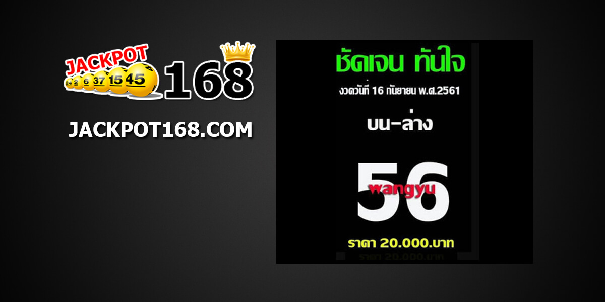 หวยชัดเจนทันใจ16/9/61