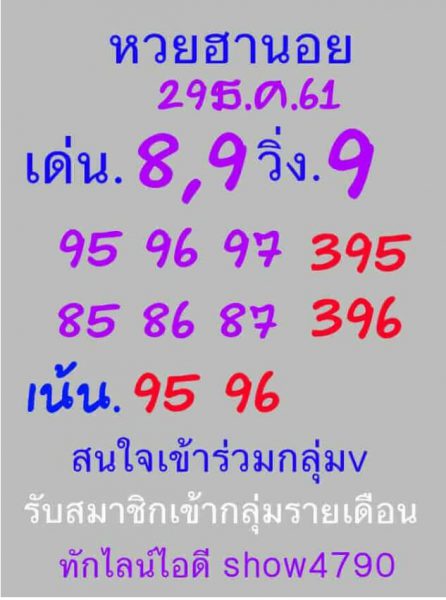 หวยลาววันนี้ 29/12/61 