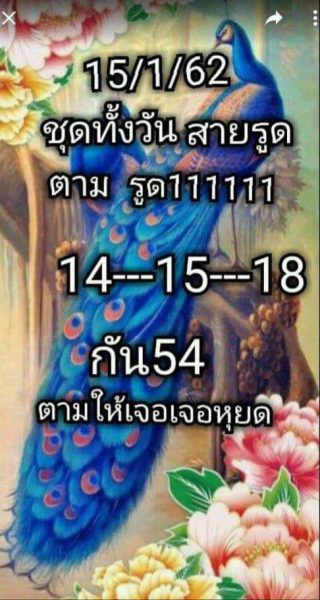 หวยหุ้นช่องตลาดวันนี้ หวยหุ้น 15/1/62