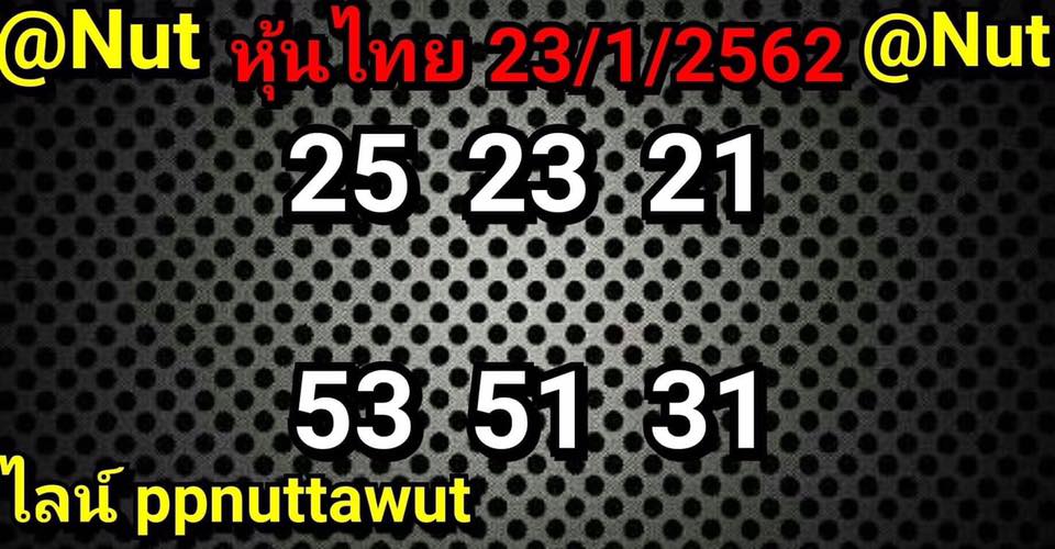 หวยหุ้นเด่นวันนี้ 23/1/62