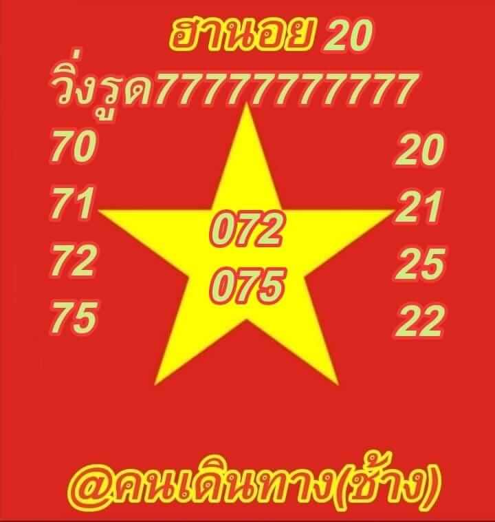 หวยฮานอยย้อนหลัง หวยยฮานอยวันนี้ 22/1/62