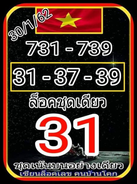 สูตรหวยฮานอยฟรี หวยลาว 30/1/62