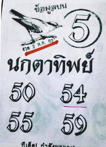 นกตาทิพย์ 2/5/62