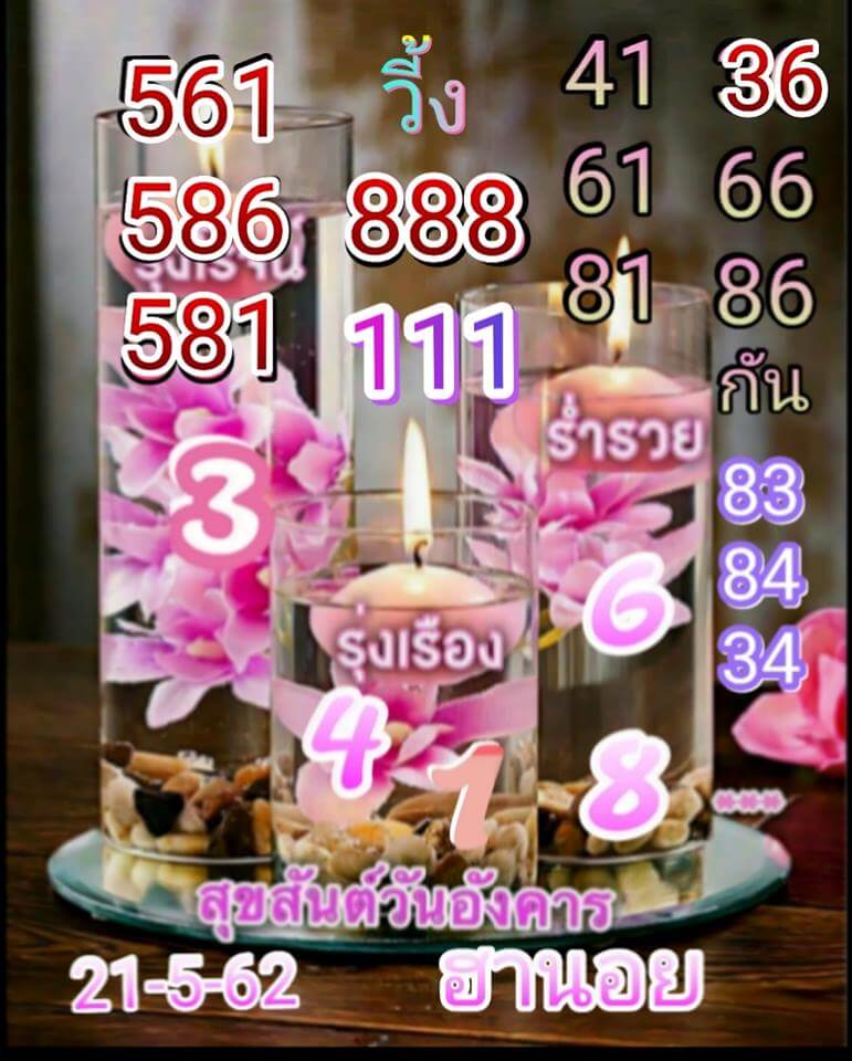 หวยฮานอย 21/5/62 3