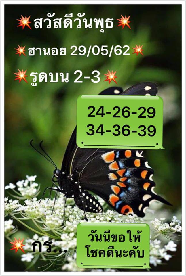 หวยฮานอย 29/5/62