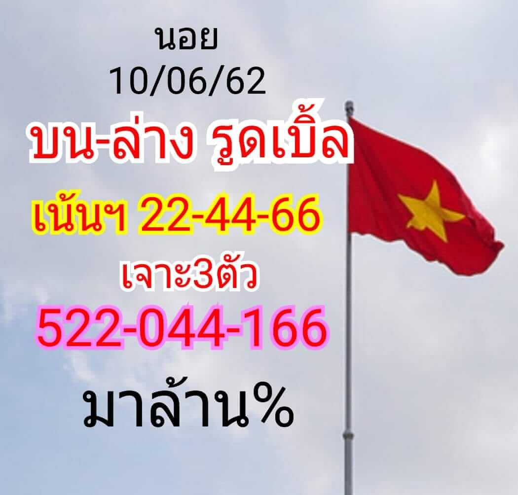 หวยฮานอย 10/6/62 1