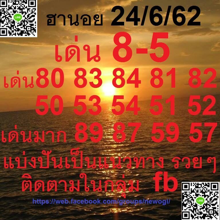 หวยฮานอย 24/6/62 5