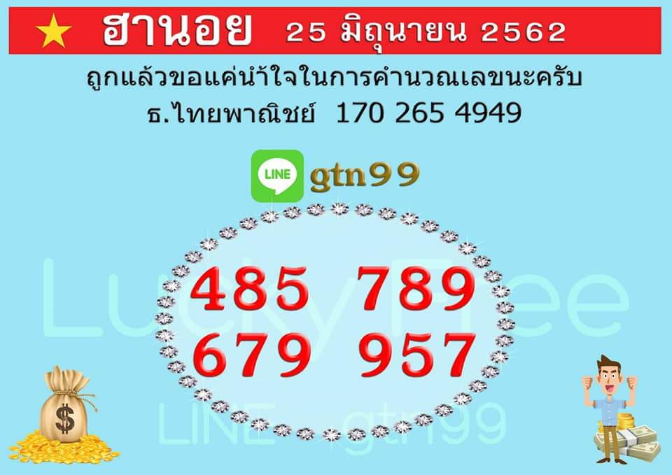 หวยฮานอย 25/6/62 2