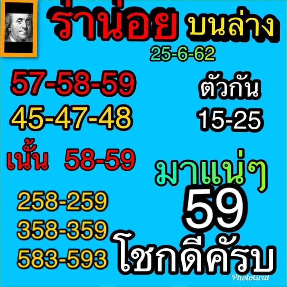 หวยฮานอย 25/6/62 4