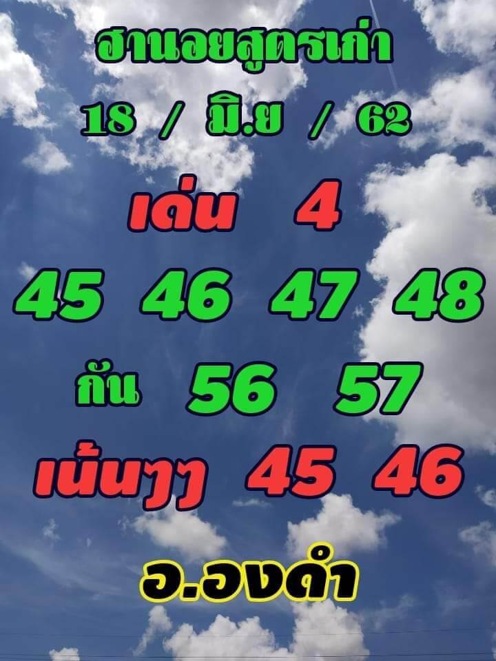 หวยฮานอย 18/6/62 9