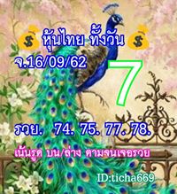 หวยหุ้น 16/9/62 ชุดตามได้ตลอดทั้งวันชุดที่1