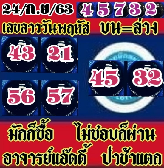 หวยลาว 24/9/63 ชุดที่ 8