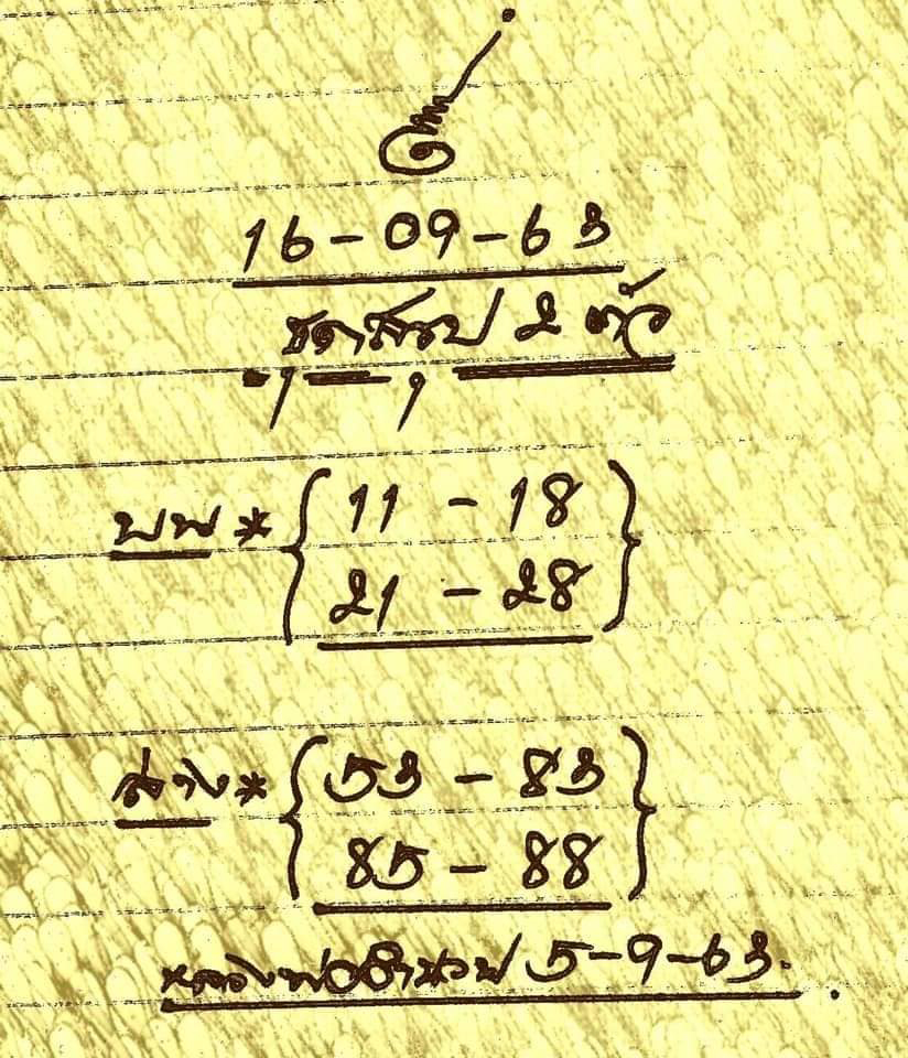 หวยหลวงพ่อเงิน 16/9/63
