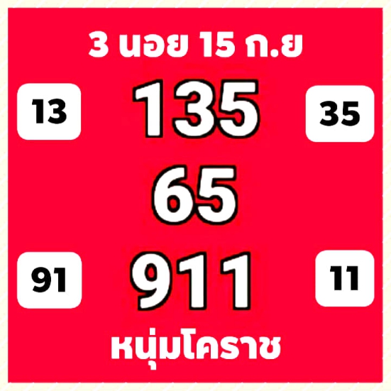 หวยฮานอย 15/9/63 ชุดที่ 10