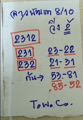 หวยลาว 8/10/63 ชุดที่ 8