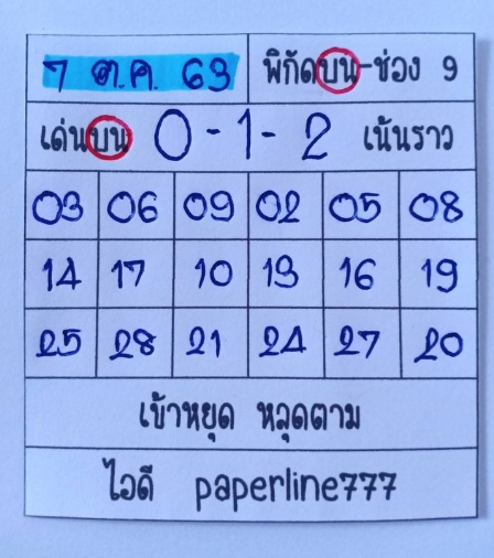 หวยหุ้น 7/10/63 ชุดที่ 14