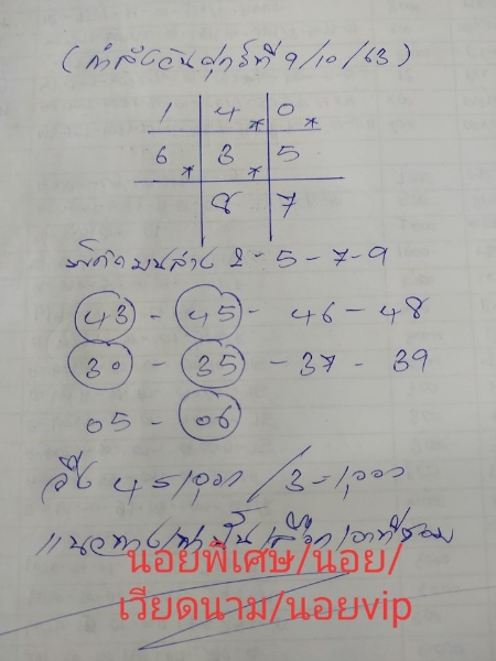 หวยฮานอย 9/10/63 ชุดที่ 4