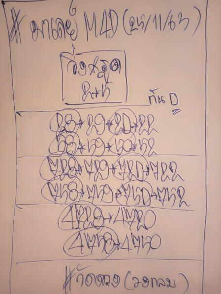 หวยมาเลย์ 25/11/63 ชุดที่ 1
