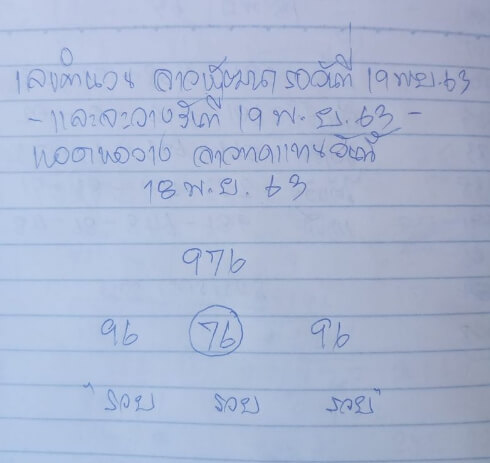 หวยลาว 18/11/63 ชุดที่ 3