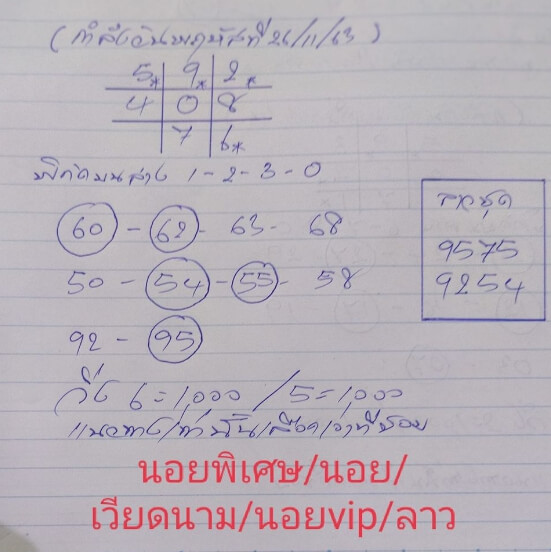 หวยลาว 26/11/63 ชุดที่ 6