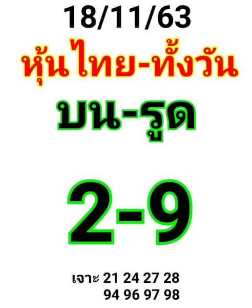 หวยหุ้น 18/11/63 ชุดที่ 2