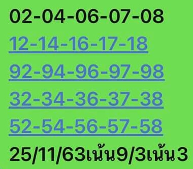 หวยหุ้น 25/11/63 ชุดที่ 2